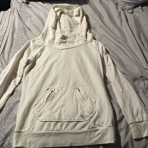 Roxy button cowl sweatshirt.